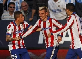 La pegada de Griezmann salva a duras penas al Atlético ante un Málaga mejor (2-2)