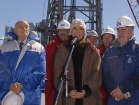 “Esta plataforma offshore es el símbolo de la recuperación argentina” afirmó Cristina