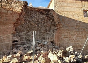 Se derrumba parte de la muralla del Castillo de Peñarroya en Argamasilla de Alba