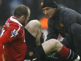 Wayne Rooney no podrá jugar durante dos semanas por lesión