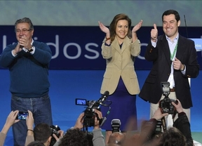 Cospedal aconseja a Moreno que nada le "desoriente" de su reto, lograr el cambio político en Andalucía