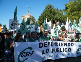 Los sindicatos de funcionarios registran una petición de manifestación para el 22 de enero