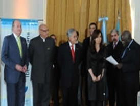 Director General FAO entrega reconocimiento a presidenta de Argentina Cristina Fernández