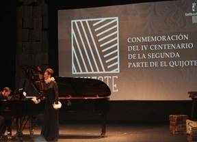Actuación de Ainhoa Arteta durante la presentación