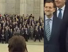 Unidad en la foto del Congreso... pero sin esperar a Manuel Fraga