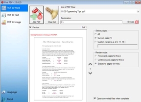 Convierte textos e imágenes de documentos PDF a documentos de Word con gran calidad y rapidez