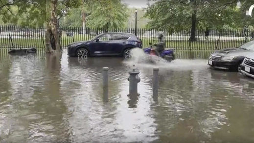 Las calles de Nueva York, inundadas