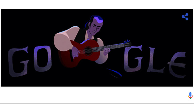 Paco de Lucía, homenajeado por Google con motivo del que sería su 69º cumpleaños