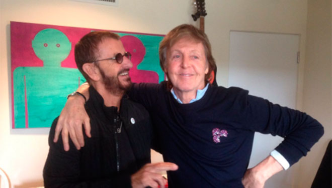 Paul McCartney y Ringo Starr, juntos de nuevo en el estudio