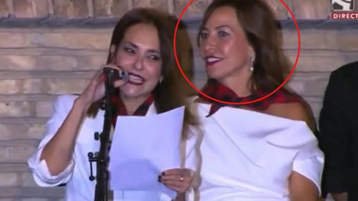 Paula Ortiz y Natalia Chueva, durante el pregón