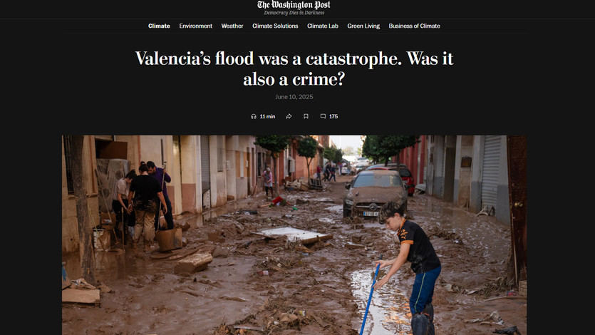 El reportaje de 'The Washington Post' sobre la DANA de Valencia