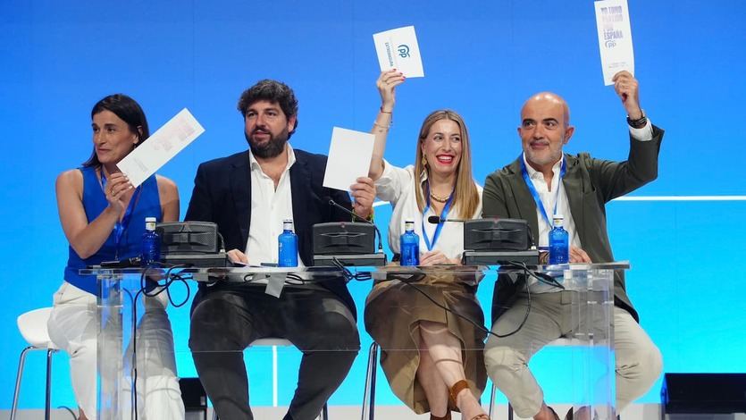 Dirigentes del PP, durante el Congreso