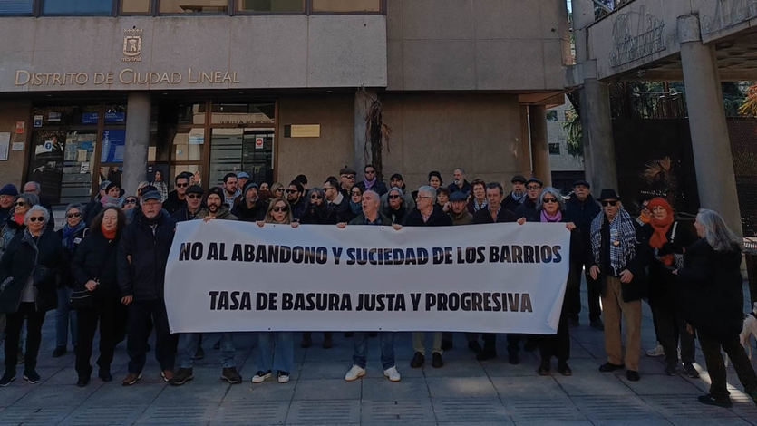 Protesta por la tasa de basuras en Madrid