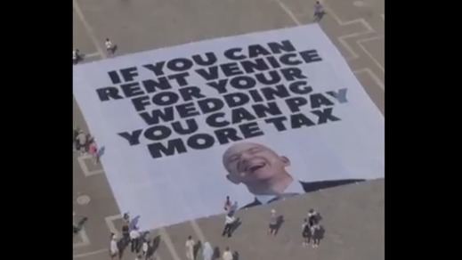 Protestas en Venecia por la boda de Jeff Bezos
