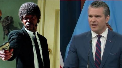 Samuel L. Jackson en 'Pulp Fiction' y Pete Hegseth