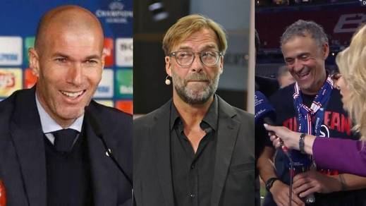Zidane, Klopp y Luis Enrique