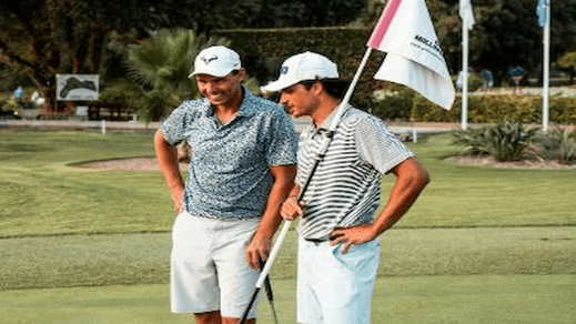 Rafa Nadal, ex tenista profesaional y Carlos Sainz Jr, piloto de Fórmula 1
