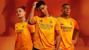 El Real Madrid ya presume de Mbappé y promociona con él su nueva camiseta naranja
