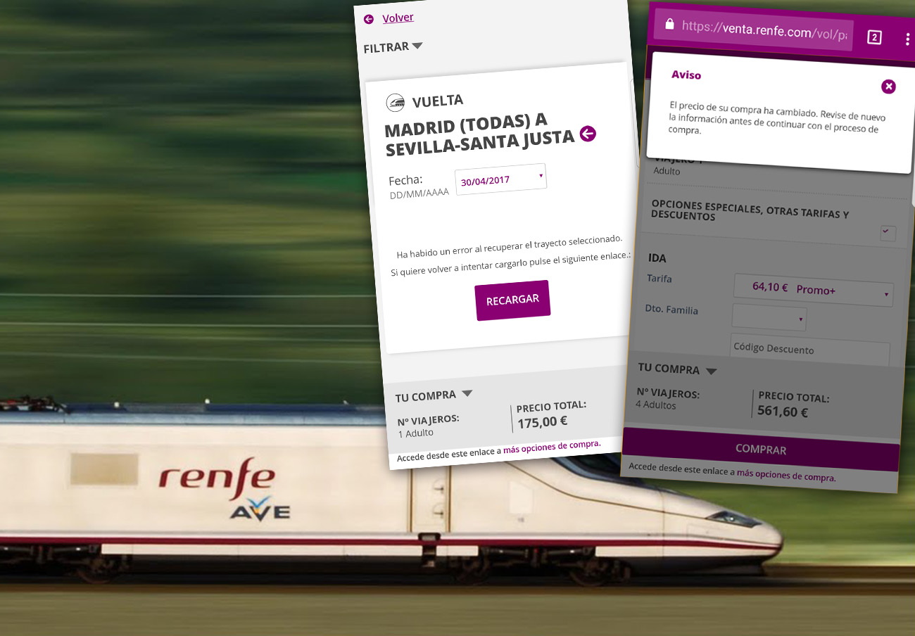 'Caos en la red': la web de Renfe se satura en plena oferta de billetes de AVE a 25 euros