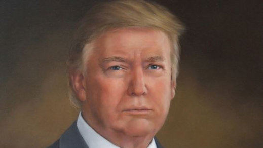 Retrato de Donald Trump elaborado por Sarah A. Boardman 