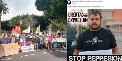 Nueva detención por la 'ley mordaza': Roberto Mesa, un joven que mandó a 