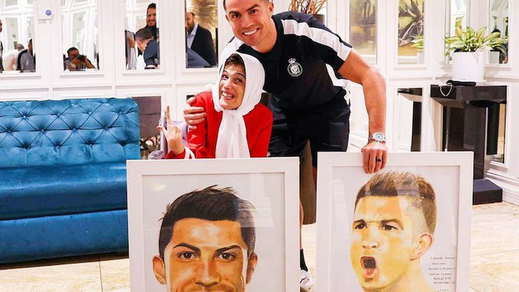 Cristiano Ronaldo con Fateme Hamami