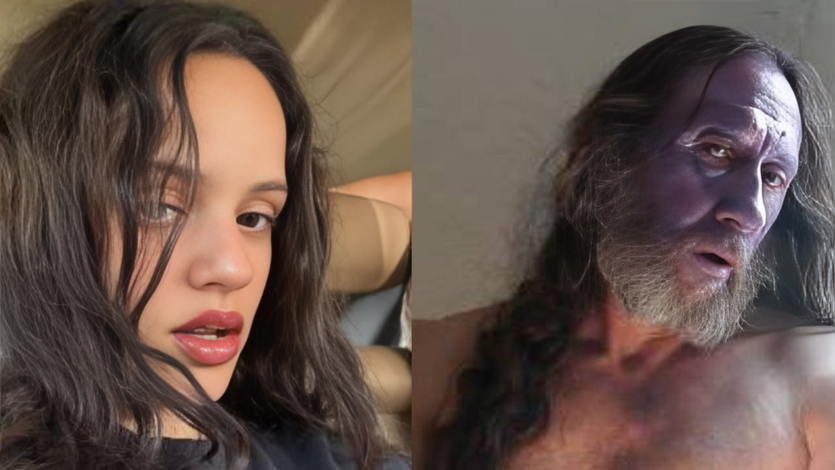 Rosalía, cantante y Miguel Androver, diseñador de moda y activista