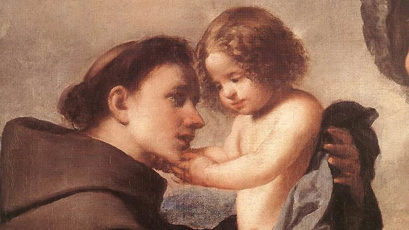 Extracto de un cuadro dedicado a San Antonio de Padua