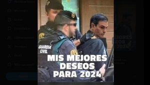 Polémica por un fotomontaje de un alcalde del PP en el que aparece Pedro Sánchez arrestado