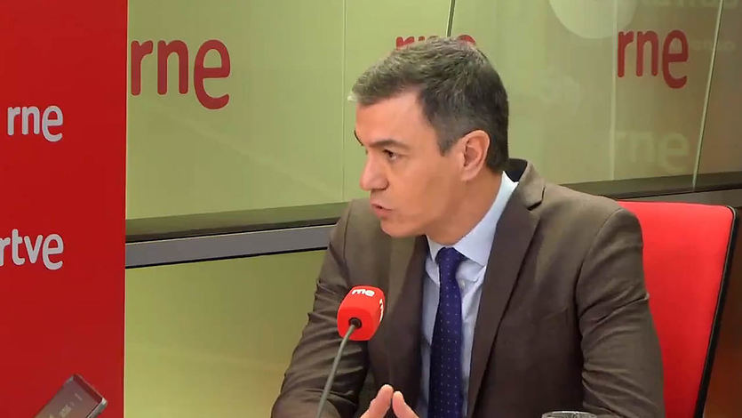 Sánchez, en la entrevista en 'RNE'