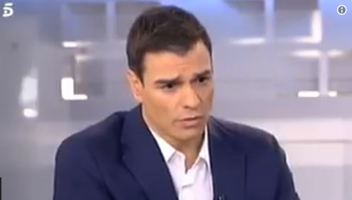 Pedro Sánchez entrevistado en Telecinco