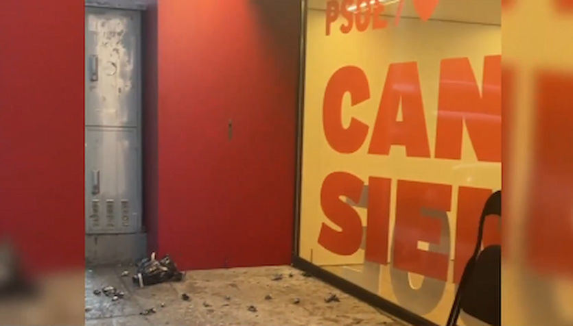 Imagen de la sede tras el ataque