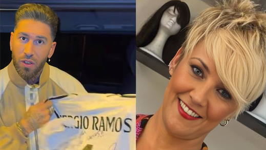 Sergio Ramos, futbolista y Cristina Pardo, periodista