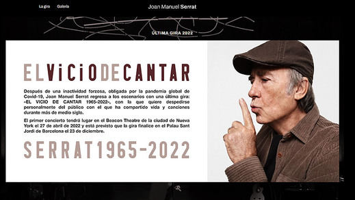 Joan Manuel Serrat se retira de los escenarios con una gira de despedida