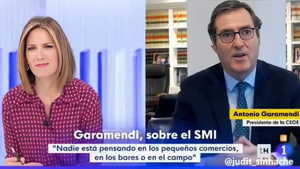 Encontronazo entre Silvia Ixtaurrondo y Antonio Garamendi en 'La Hora de la 1' por el salario mínimo interprofesional