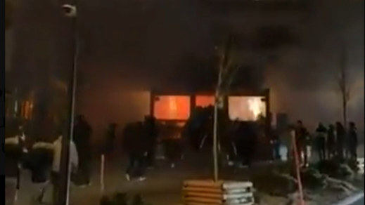 Imagen del incendio provocado