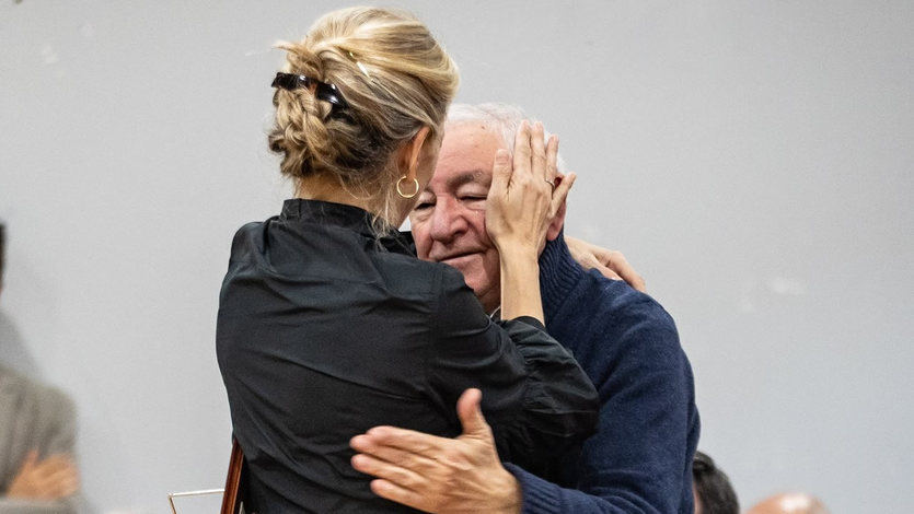 Suso Díaz y Yolanda Díaz, en un acto