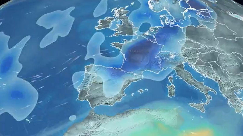 Mapa del tiempo para hoy