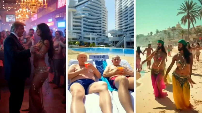 Varios fotogramas del vídeo de Trump