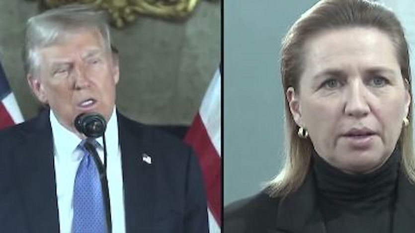 Donald Trump, próximo presidente de EEUU y Mette Frederiksen, primera ministra de Dinamarca