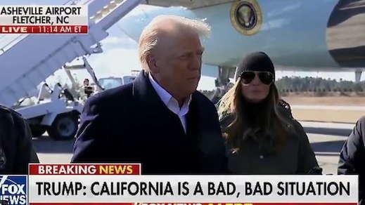 Donald Trump y Melania en California