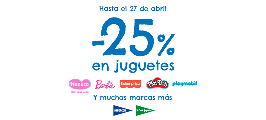 El Corte Inglés se suma al Día del Niño con un 25% de descuento en una variedad de marcas de juguetes