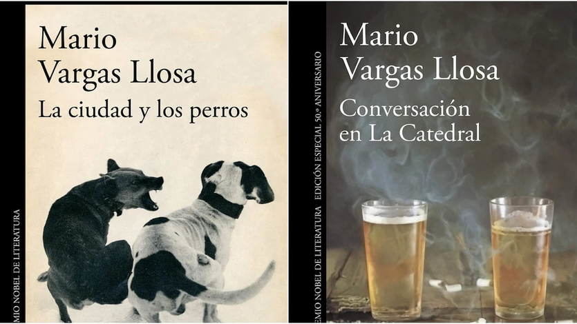 Portadas de dos novelas de Mario Vargas Llosa