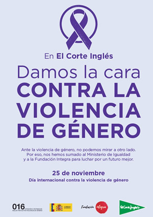 El Corte Inglés y sus empleados dan la cara en el Día Internacional contra la Violencia de Género
