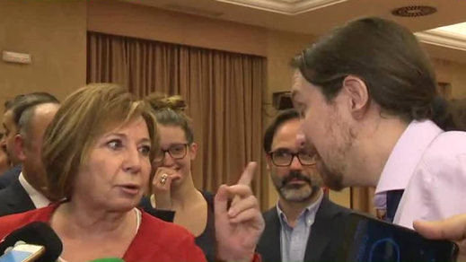 El rifirrafe de Pablo Iglesias con Celia Villalobos y otros diputados del PP