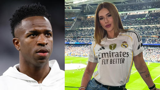Vinicius y Virginia Fonseca, ella visitando el Bernabéu