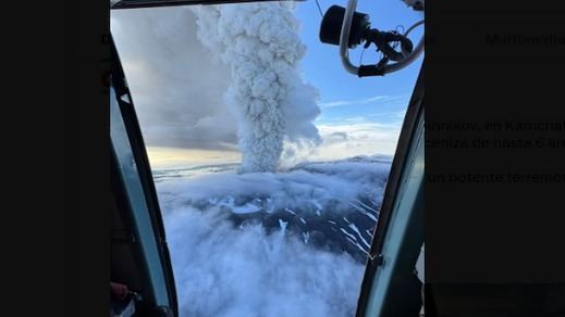 Volcán krasheninnikov de Rusia
