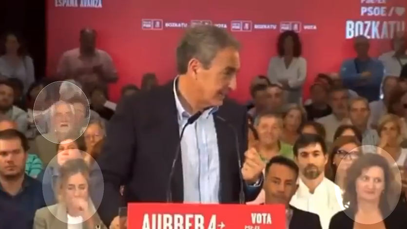 Zapatero, en pleno discurso en San Sebastán
