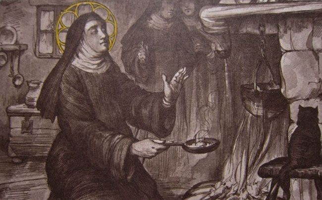 Santa Teresa de Jesús haciendo patatas 