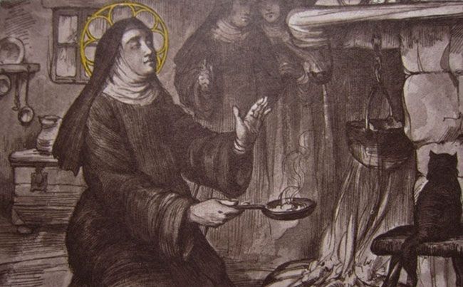 Santa Teresa de Jesús haciendo patatas